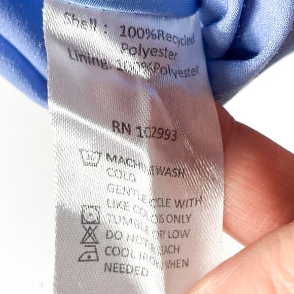 Thakoon Floral Midi Skirt Blue Red Midi Side‎ Slit A-line Elastic Waist Sz 0 - Picture 13 of 14